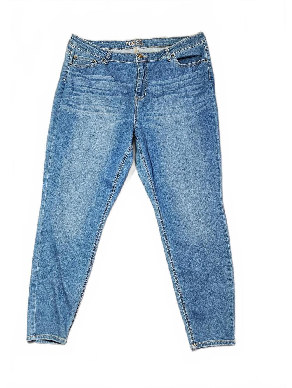 rue21 Women's Skinny Jeans Size 22R Light Blue Denim Stretch High-Rise Casual